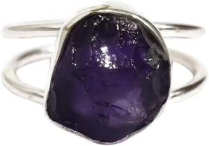 แหวนเงินแท้ 925 ประดับพลอยแอมะทิสต์ธรรมชาติ สำหรับผู้หญิง ดีไซน์วงคู่ งานแฮนด์เมด เหมาะเป็นของขวัญคริสต์มาส หรือของขวัญวันเกิดเดือนกุมภาพันธ์ - Product Image 3