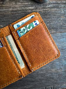 Cartera de cuero de grano completo vertical delgada minimalista para hombre, tarjetero personalizado con bolsillo frontal, tamaño pequeño, 2017 - Product Image 6