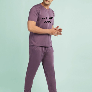 Conjunto de traje de cintura media de pana para hombre, traje informal ecológico suave transpirable de dos piezas de algodón orgánico Premium, venta al por mayor a granel - Product Image 2