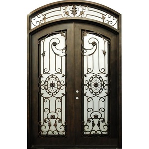 การออกแบบประตูเหล็กที่ไม่เหมือนใครด้วยส่วนโค้งที่หนาการสร้างที่มั่นคงและการทาสีด้วยมือที่สมบูรณ์แบบสำหรับทางเข้าและอาคารที่โดดเด่น - Product Image 1