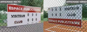 Tabellone segnapunti manuale grande doppio lato 120x60 cm per il Tennis Padel pallamano indeperibile per tutte le stagioni all'aperto o al coperto