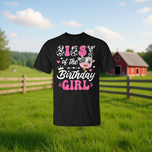 Camiseta para el primer cumpleaños de Sissy Of The Birthday Girl Cute Cow Farm - Product Image 3