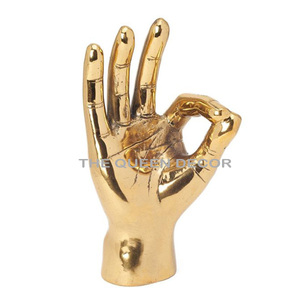 Top Dernières Aluminium Métal Marbre Base Forme Unique Plaqué Or Sculpture Décorative Ornements Uniques Pour La Maison - Product Image 6