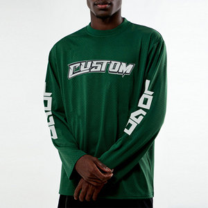 Jersey de manga larga con cuello en V de algodón y letras Jacquard para hombre, suéter de fútbol estampado transpirable y camiseta de fútbol, Jersey de punto - Product Image 4