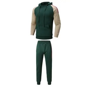 Survêtements pour hommes en molleton de coton sur mesure de haute qualité vêtements de sport d'hiver à manches longues deux pièces costumes pour hommes - Product Image 1