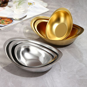 Elegant metal serving bowl for modern kitchen dining <b>table</b> and home decor use - Product Image 6