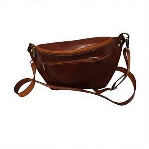 Moroccansoul - Bolsa de Viaje Portátil Vintage de Cuero Genuino con Cierre de Cremallera y Forro de Algodón, Origen MA - Product Image 1