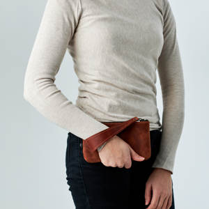 Wholesale Durable Genuine Leather Custom Logo <b>Travel</b> Makeup <b>Bag</b> Pouch Organizer <b>Cosmetic</b> <b>Bags</b> LCB-0018 - Product Image 3