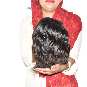 Nouveau produit 32 "pouces faisceaux de cheveux humains indiens naturels ondulés extension brute non traitée indienne à double tirage disponible à l'exportation - Product Image 4