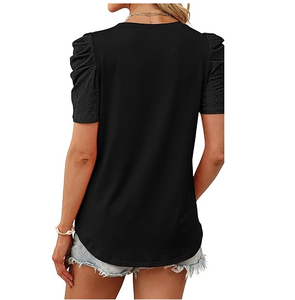 Blusas de Verano para Mujer, Camisetas de Manga Corta Dolman, Moda 2025, Cuello Redondo, Ropa - Product Image 4