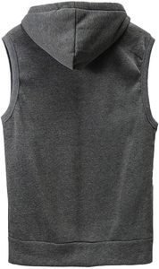 Streetwear élégant en coton et polyester de haute qualité avec logo personnalisé OEM Sweats à capuche sans manches pour hommes de grande taille pour l'hiver Offre Spéciale essentiel - Product Image 5