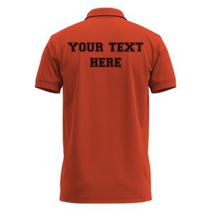 Chemises polo décontractées pour hommes personnalisées à manches courtes de haute qualité avec tissu sergé anti-rétrécissement Logo imprimé à l'écran sur le devant - Product Image 5