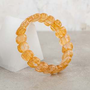 <b>Citrine</b> Natural Stone Special Cut Wide Cut <b>Bracelet</b> - Product Image 4