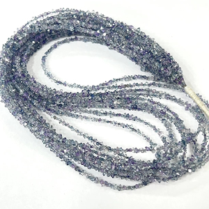 Cuentas de Cuarzo Herkimar con Recubrimiento de Diamante, Color Verde Púrpura Natural, Calidad AAA, Tamaño 2-3mm - Product Image 1