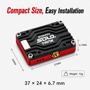 Transmisor de Video Analógico RUSHFPV TANK SOLO 5.8GHz 48CH VTX SmartAudio MMCX 7-36V con Micrófono AGC para Drones de Carreras FPV - Product Image 5