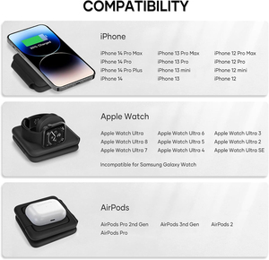 Nhà cung cấp cho amazons <span class=keywords><strong>3</strong></span> trong 1 từ có thể gập lại sạc không dây gấp Trạm Sạc không dây cargadores inalambricos - Product Image 5