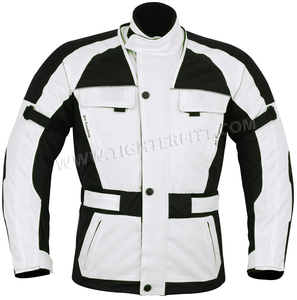 เสื้อแจ็กเก็ตมอเตอร์ไซด์สำหรับทุกฤดูกาลเสื้อกีฬาแข่งรถสีขาวกันลมระบายอากาศไซส์ใหญ่พิเศษ - Product Image 1