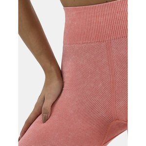 เลกกิ้งบางโมดของผู้หญิงกางเกงยืดได้สีพื้นยาวถึงข้อเท้ากางเกงเลกกิ้งออกกำลังกายแบบตะเข็บโลโก้ - Product Image 2