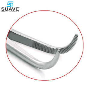Pinces chirurgicales courbées 7,5 mm en acier inoxydable de haute qualité, manuelles et réutilisables - SUAVE SURGICAL INSTRUMENTS - Product Image 6
