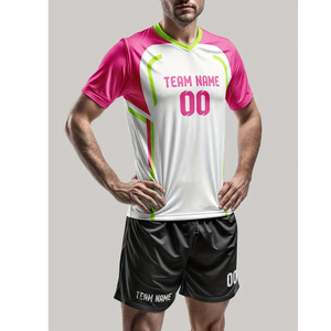 Maillots de football américain roses, coupe automatisée, maillots de football pour hommes, nom et numéro personnalisés, confortables et respirants - Product Image 2