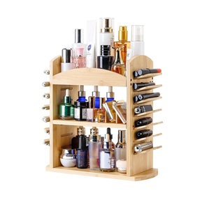 Mangowood Makeup Organizer Lipstick Holder Brush Rack Cosmetic Storage Organizer Multi-Function <b>Make</b> <b>up</b> Box Stand for <b>Vanity</b> - Product Image 1