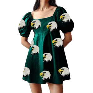 Vestido de Verano 2026 de Moda, Hecho a Mano con Lentejuelas, para Mujer, de Algodón Glaseado, para Eventos Deportivos, Informal y Personalizable - Product Image 4