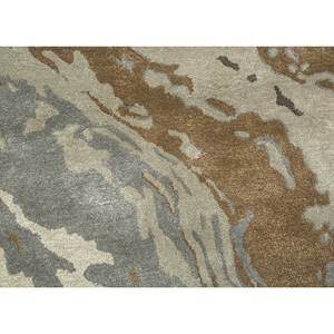 พรมขนสัตว์ผสมวิสโคสทำมือสีเทาดำ รุ่น Taq-4376 รูปทรงสี่เหลี่ยมผืนผ้าขนาดใหญ่ สำหรับห้องนอน ทางเดิน หนา 10 มม. ลายแบบนามธรรม สำหรับวัยรุ่น - Product Image 3