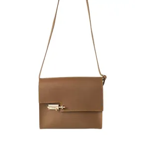 กระเป๋าสะพายข้างสีน้ำตาลสำหรับผู้หญิง - Product Image 1