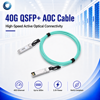 Kabel Optik Aktif 40G QSFP+ AOC untuk Koneksi Jaringan Server dan Penyimpanan Pusat Data