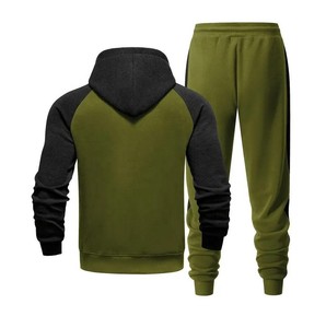 Men's Hooded Casual Premium Athletic Yoga Tracksuit Set with Custom Logo Zipper Jacket and Jogger Pants for Sports & Jogging - Product Image 2