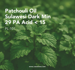 Aceite Natural de Pachulí de Alta Pureza de Sulawesi, Oscuro, con un 29% de Ácido PA y < 15% de Ácido (PL-107), Aroma a Vainilla - Product Image 2