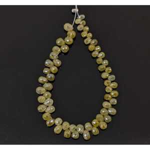 Diamantes Sueltos en Forma de Lágrima Briolette, 100% Naturales, Color Amarillo, los Más Vendidos, para Navidad - Product Image 4