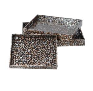 Bandeja de Nácar Natural con Superficie Pulida y Diseño Artístico, Perfecta para Decorar la Sala de Estar y la Cocina - Product Image 4