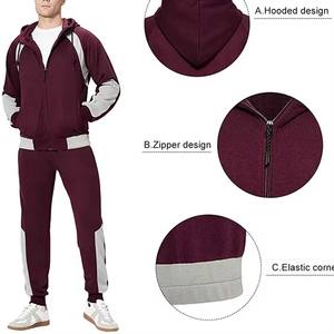Conjunto de chándal para hombre sólido respetuoso con el medio ambiente con logotipo personalizado, ropa deportiva para hombre con etiqueta privada y cierre de cordón, forro polar de 2 piezas al por mayor - Product Image 6