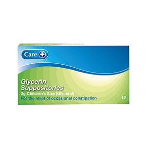 Suppositoires à la glycérine Care+ 2g pour enfants pour l'alimentation des bébés - Product Image 1