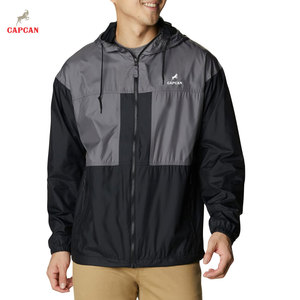 Hot Selling Hooded Canvas Winter Windbreaker <b>Jacket</b> for <b>Men</b>-Eco-Friendly <b>Lightweight</b> with Front Logo - Product Image 1