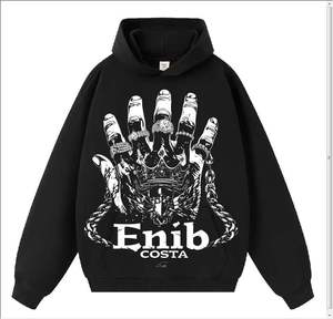 Sudaderas Extra Grandes Personalizadas para Hombre, Material de Felpa Gruesa, Cálidas y Suaves, Ideales para Conjuntos Urbanos de Invierno, OEM ODM - Product Image 1