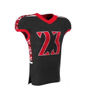 Ensemble de kits de football américain unisexe en polyester à conception personnalisée, nouvelle technique de sublimation, uniforme à manches courtes imprimé pour adultes - Product Image 2
