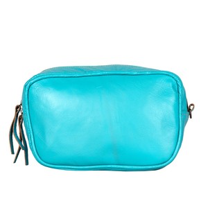 Handmade Bohemian Style Ladies Genuine Vintage Western Fashion Zip Single <b>Tassel</b> Turquoise Cowhide Shoulder <b>Bag</b> High Quality All - Product Image 2