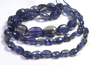 Hermosas Cuentas de Iolita Azul, Hilo de 17 Pulgadas, 6-12 mm, Piedras Preciosas Sueltas Naturales de Primera Calidad, Corte Facetado Transparente - Venta al por Mayor - Product Image 5