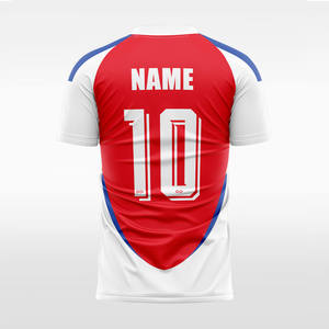 Polyester Sublimation Rétro Vintage Classique Col En V T-shirts Et Tops Maillot De Football Logo Personnalisé Et Maillot De Football Sponsor - Product Image 4