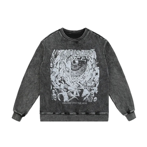 เสื้อฮู้ดแขนยาวโอเวอร์ไซส์ของผู้ชายผ้าฝ้าย100% กำหนดเองได้กระเป๋าผ้าบาติกพิมพ์ดิจิตอลแบบสวมหัว - Product Image 1