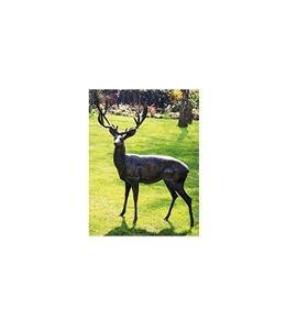 Escultura de animales de hierro ornamental hecha a mano para decoración personalizada del hogar y decoración de mejora de jardín rústico al aire libre - Product Image 1