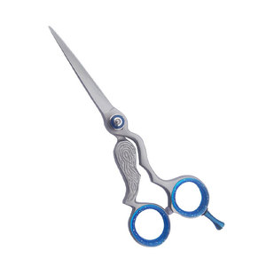 Tijeras profesionales de peluquero con mango de elefante 9CR de 7 pulgadas, hoja de acero inoxidable con acabado pulido personalizable - Product Image 1