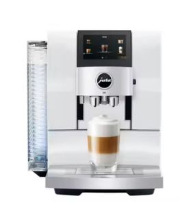 เครื่องชงกาแฟอัจฉริยะระบบอัตโนมัติดั้งเดิมอลูมิเนียมสีขาวพร้อมภาชนะแก้วใส่นมใหม่ - Product Image 1