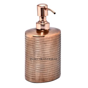 Dispensador de jabón líquido para lavado de manos de Metal chapado en oro de alta calidad grabado de diseñador Floral accesorios de baño - Product Image 4