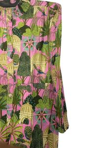 Mono elegante ligero Rosa estampado floral para mujer traje transpirable con estampado floral elegante - Product Image 5