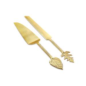 El más nuevo diseño de vajilla, cuchillo de pastel de Metal y juego de servidor, fabricante de utensilios de servir, juego de cuchillos de corte y servicio de pastel de Metal - Product Image 1