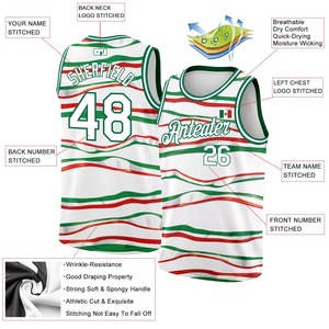 เสื้อบาสเก็ตบอลผ้าเจอร์ซีย์ระบายอากาศได้ดีสินค้าผลิตจากประเทศปากีสถาน - Product Image 2