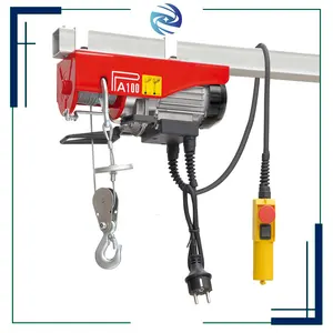 Custom Logo PA300 Electric Mini Hoist Lift Single Double Slings With Wire Rope For Garage Warehouses Factories Small Size